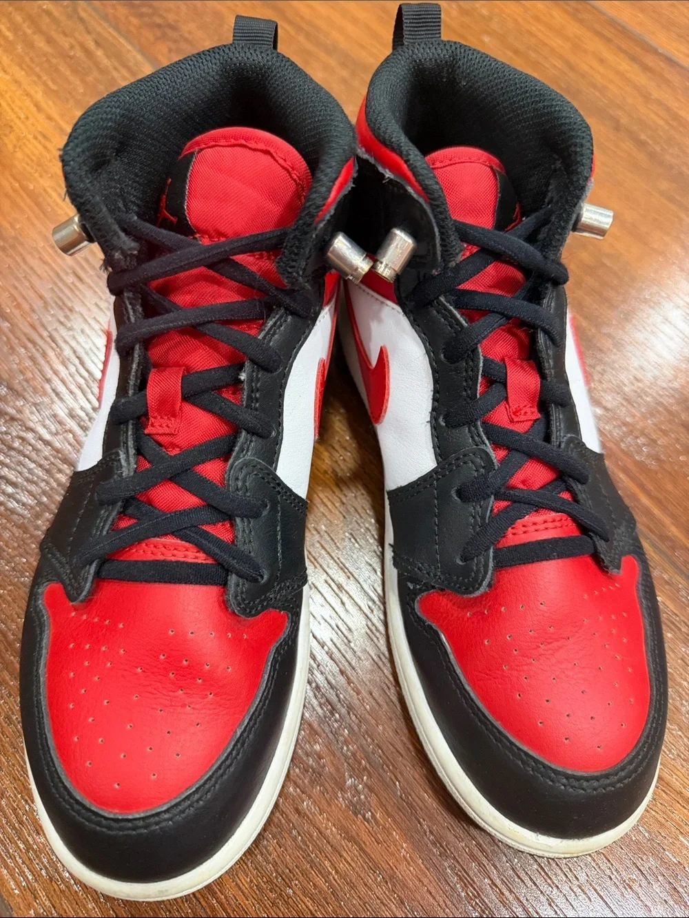 Jordan Kids Red, Black & White High-Top Sneakers
